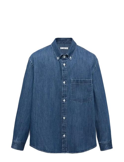 Denim Shirt With Pocket Mango Blue