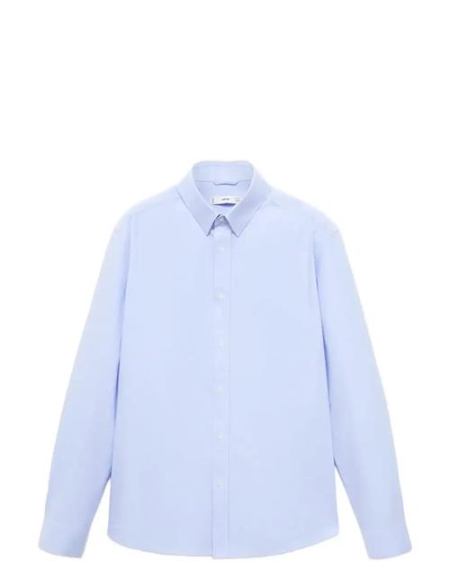 100 Cotton Oxford Shirt Mango Blue