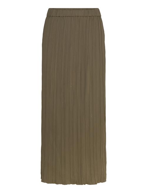 Niri Plisse Columned Midi Skir French Connection Green