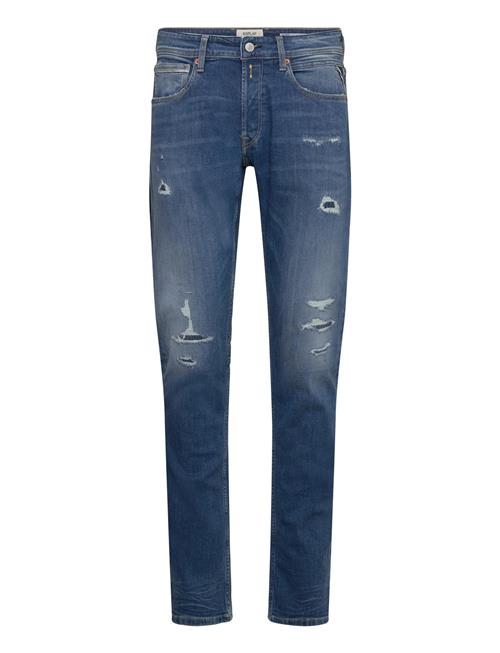 Grover Trousers Straight 573 Eco Plus Replay Blue