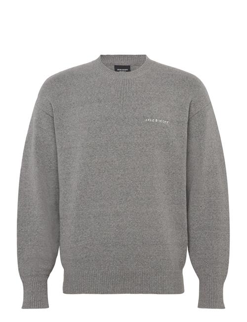 Script Knitted Crew Neck Lyle & Scott Grey