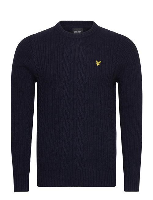 Ribbed Cable Knit Jumper Lyle & Scott Navy