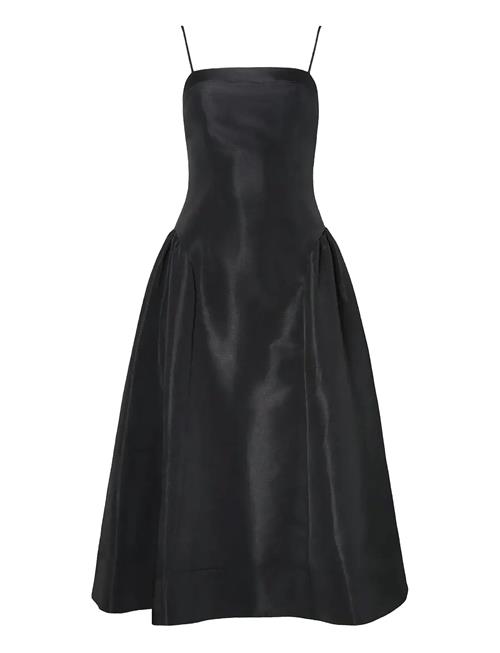 Calista Exaggerated Hip Midi Dress Malina Black