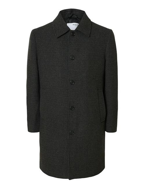 Slharchive Wool Blend Car Coat Selected Grey