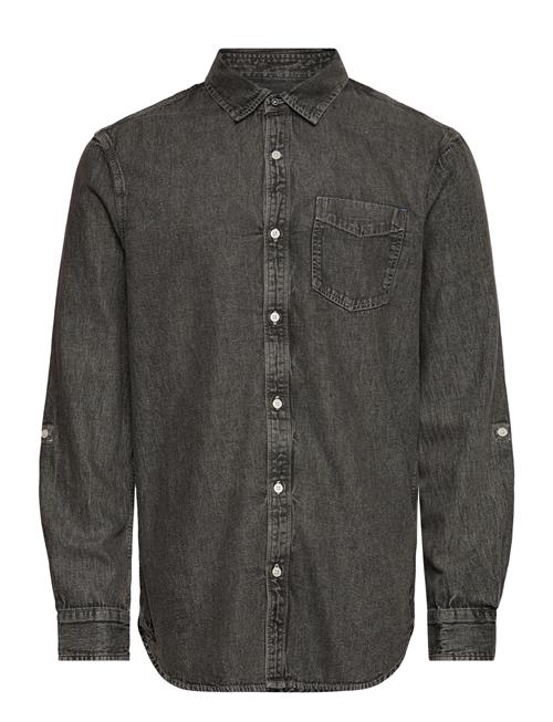 Washed 1 Pocket Black Denim Shirt Scotch & Soda Grey