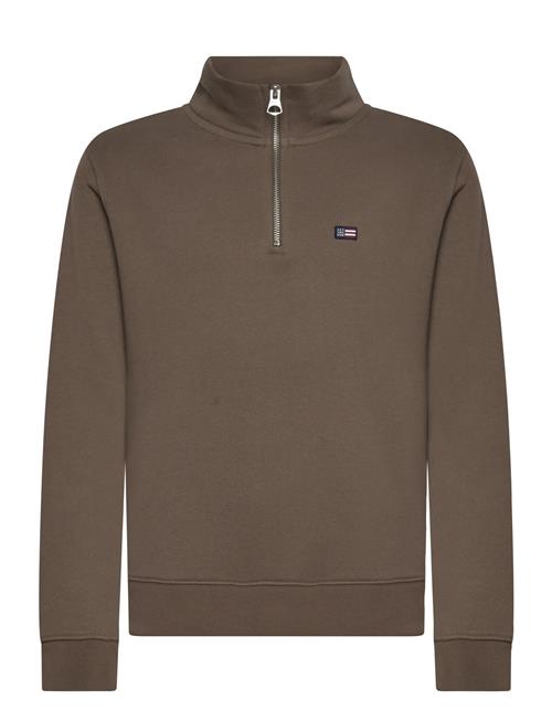Terry Organic Cotton Half-Zip Sweater Lexington Clothing Khaki