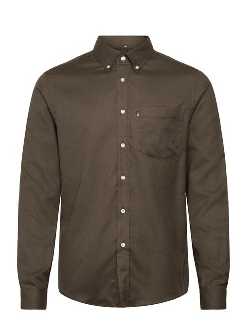 Casual Solid Flannel B.d Shirt Lexington Clothing Green