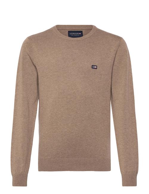 Brayden Cotton Crew Sweater Lexington Clothing Beige