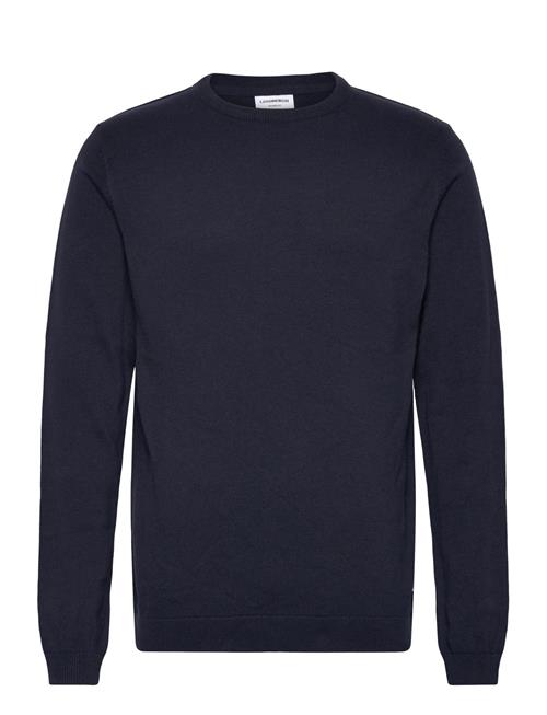O Neck Recycled Yarn Knit Lindbergh Navy