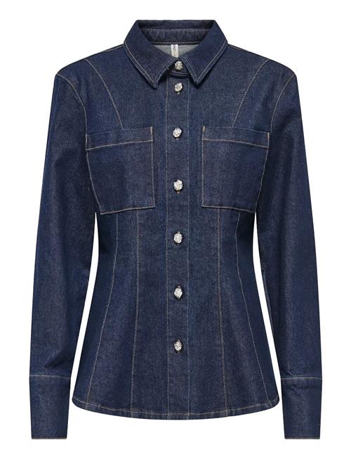 Onlrosie L/S Fitted Dnm Jacket Gua ONLY Blue
