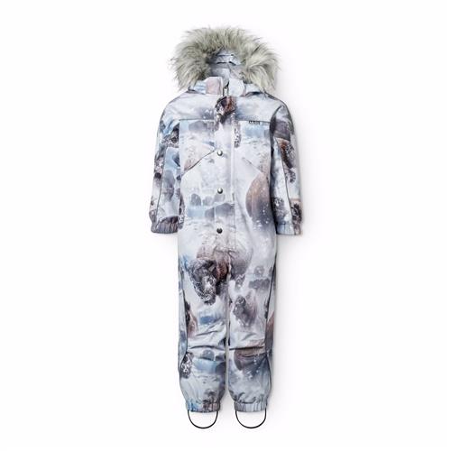 Molo Polaris Fur Vinter-overtræksdragt Bison  Bison 140 cm  Blå  140 cm  Unisex