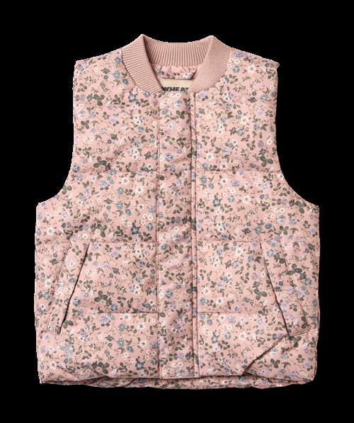 Wheat Lakas Puffer-vest Rose Powder Flowers  Rose Powder Flowers 104 cm  Lyserød  104 cm  kvinde