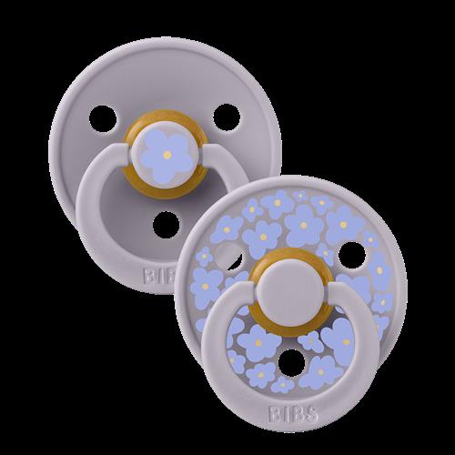 BIBS Studio Colour Jasmine 2-pak Latex-sut Størrelse 1 Fossile Grey Mix Fossile Grey Mix 6+ Months  Lilla  6+ måneder  unisex