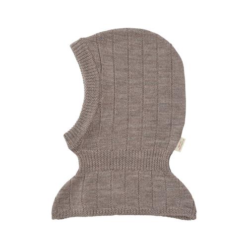 Copenhagen Colors Rib Knitted Balaclava In Merino Wool  Natural Melange RIB KNITTED BALACLAVA IN MERINO WOOL-NATURAL MELANGE  Beige    Unisex