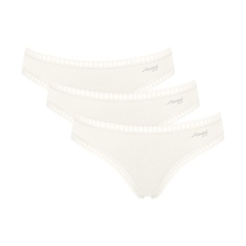 Sloggi Trusser 3P GO Crush Mini Briefs Elfenben bomuld X-Small Dame