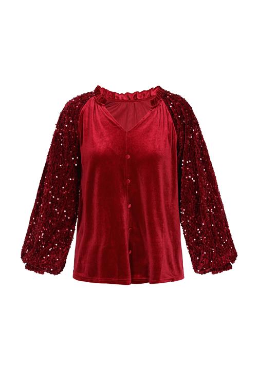 faina Bluse  mørkerød