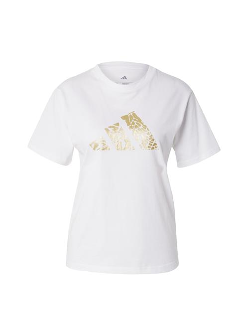 ADIDAS SPORTSWEAR Funktionsbluse 'MET'  guld / hvid