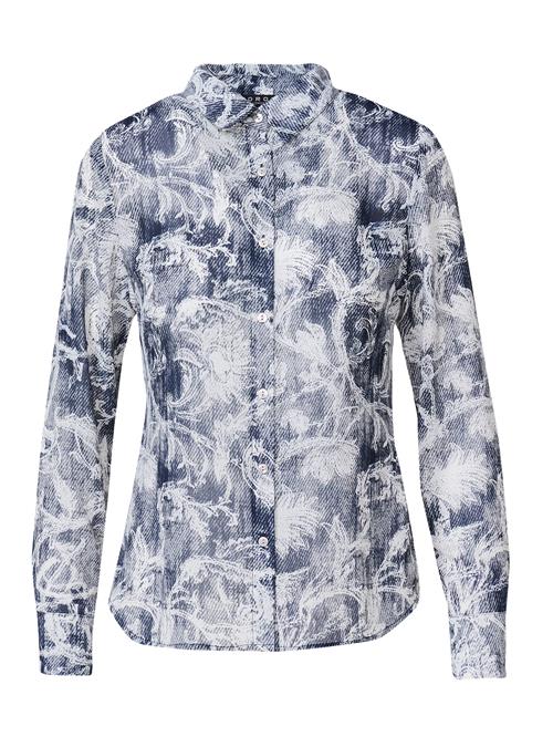 KOROSHI Bluse  blå-meleret / hvid
