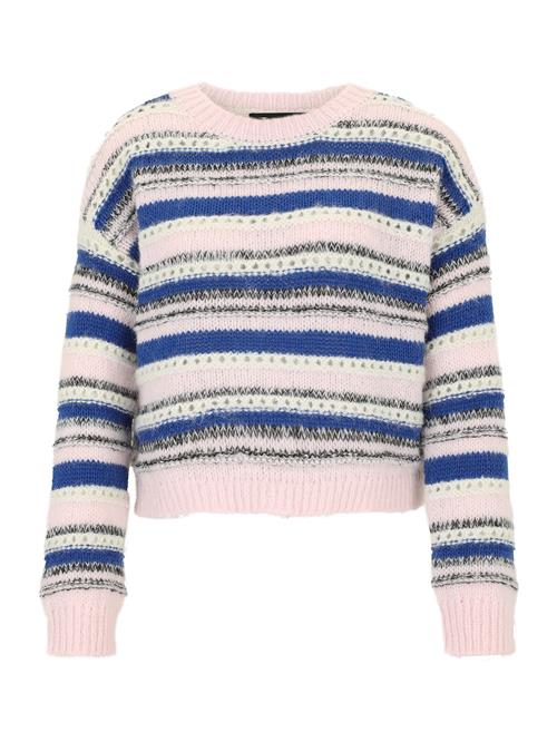 Vero Moda Petite Pullover 'VMLENORA'  mørkeblå / lyserød / sort / hvid