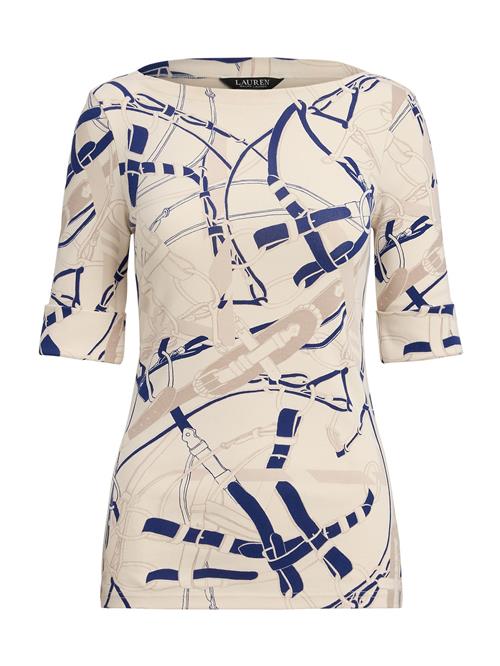 Lauren Ralph Lauren Shirts 'JUDY'  creme / mørkebeige / blå