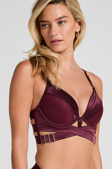 Hunkemöller Formstøbt longline push-up-bøjle-bh Colette Rød