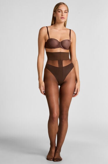 Hunkemöller Strømpebukser 15 Denier Second Skin Brown