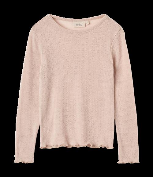 Wheat Alli Langærmet Uld-silke-T-shirt Pale Lilac  Pale Lilac 98 cm  Lyserød  98 cm  kvinde