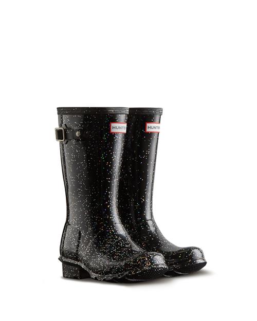 Hunter Junior Originals Giant Glitter Gummistøvler Black  Black 35 EU  Sort  35 EU  kvinde
