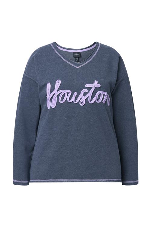 Ulla Popken Sweatshirt 'Housto'  mørkeblå / lavendel