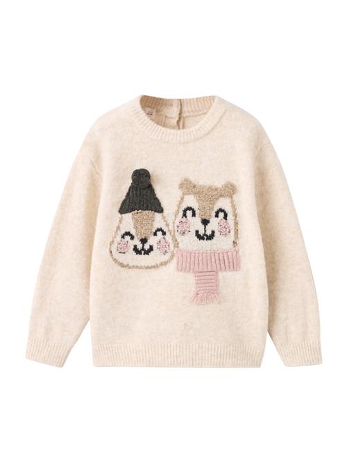 MANGO KIDS Pullover 'SQUIRELL'  beige / sand / gammelrosa / sort