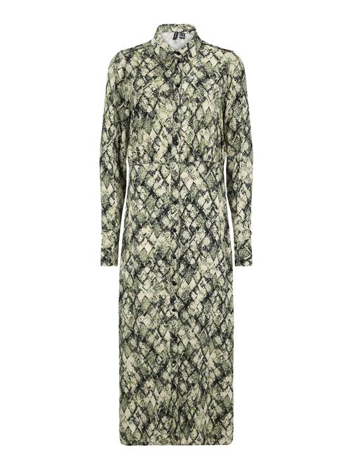 Vero Moda Tall Blusekjole 'VMCINDY JEAN'  ecru / siv / lysegrøn / mørkegrøn
