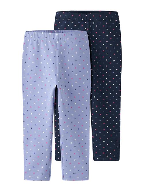 NAME IT Leggings 'NMFOEANA'  natblå / opal / pink / hvid