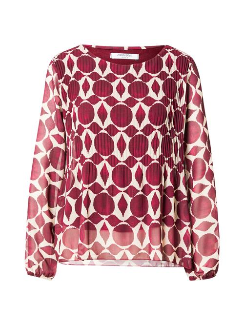 ZABAIONE Bluse 'Re44ynaa'  bær / rødviolet / hvid