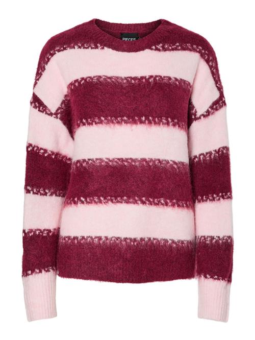 PIECES Pullover 'PCMilla'  pastelpink / vinrød