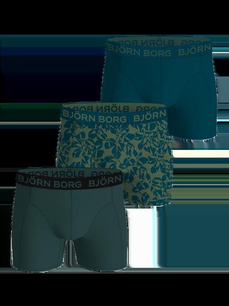 Björn Borg Cotton Stretch Boxers 3-pack Grøn, 146-152
