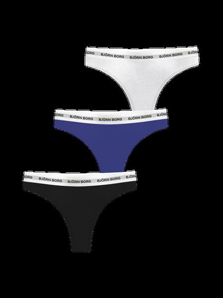 Björn Borg Logo Thongs 3-pack Sort, S