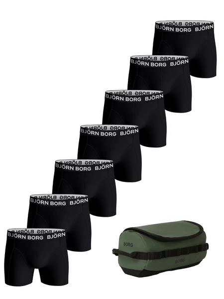 Björn Borg Cotton Stretch Boxers + Wash Bag 7-pack Multi, XL