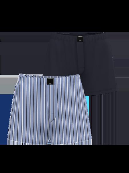 Björn Borg Cotton Stretch Woven Boxers Shorts 2-pack Blå, M