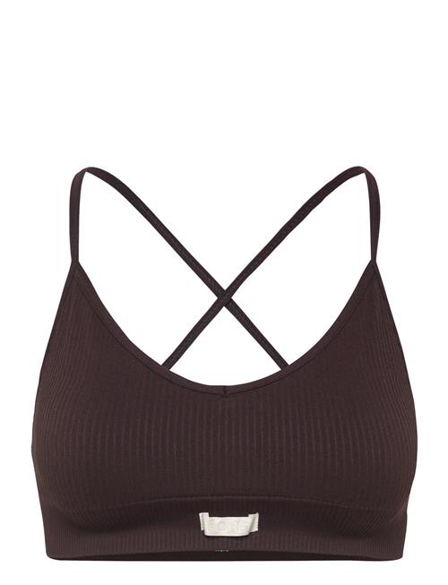 Studio Seamless Ribbed Strap Bra Björn Borg Brown