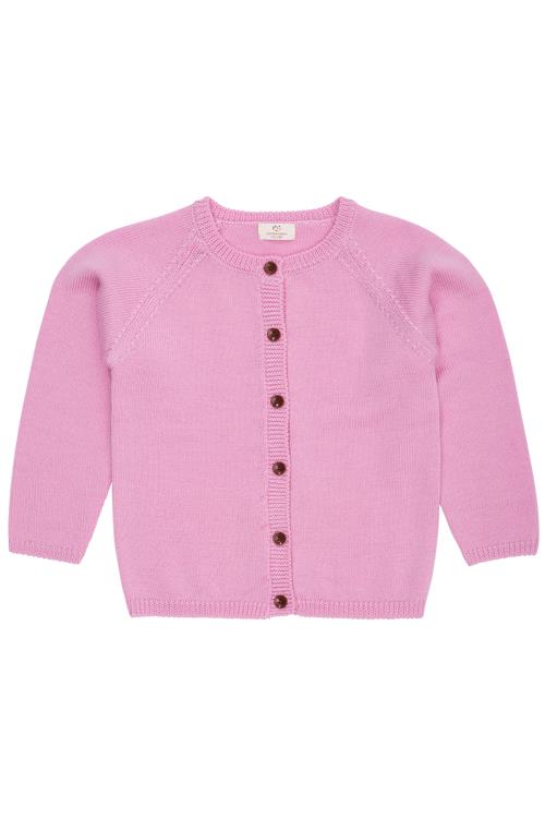 Copenhagen Colors Strikket Cardigan I Merinould Syringa  Syringa 98 cm Wool Lyserød  98 cm  kvinde