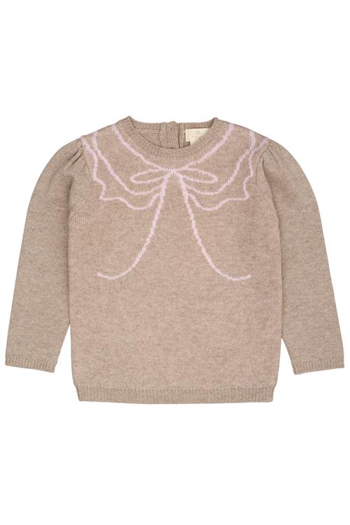 Copenhagen Colors Cashmere Bow Deco Bluse Sand Bubblegum  Sand Bubblegum 116 cm  Brun  116 cm  kvinde