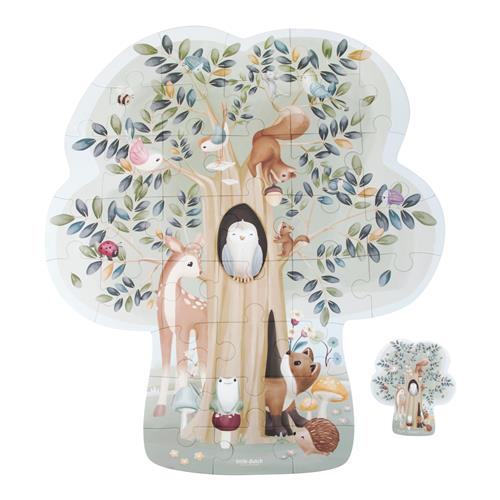Little Dutch Forest Friends Gulv-puslespil Multi  Multi-One Size  Brun  One Size  unisex