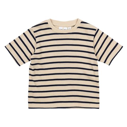 The New Siblings GOTS Nat Uni Tee Mood Indigo Striped 86 cm  Marineblå  86 cm  unisex