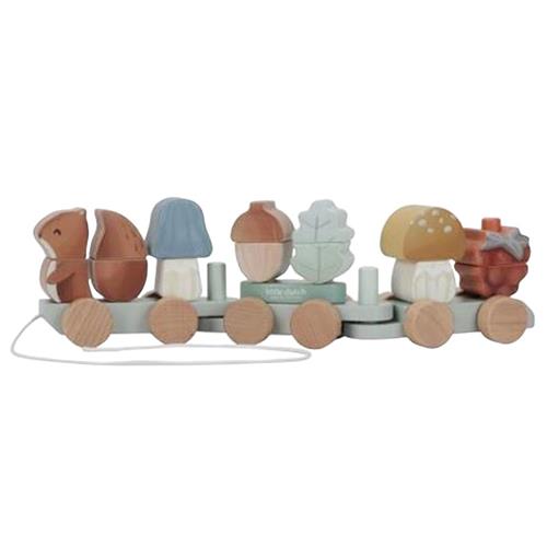 Little Dutch Stacking Train Squirrel Forest Friends FSC Multi Multi-One Size Wood Brun  One Size  unisex