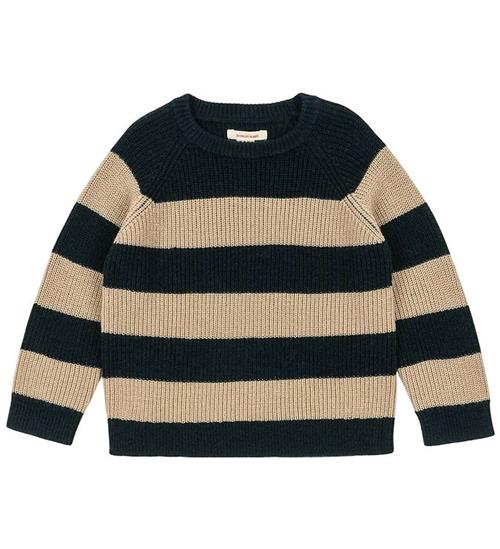 Konges Sløjd Bluse - Uld - Rib - Strik - Vitum - Blue Stripe