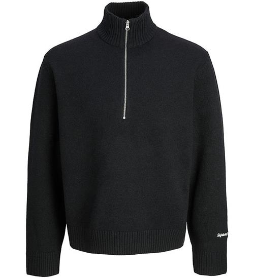 Jack & Jones Bluse - Strik - Half Zip - JorNorrebro - Black