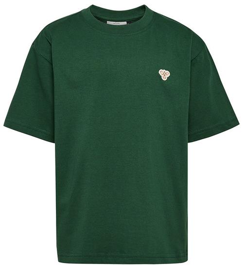 Hummel T-shirt - HmlJR - Mørkegrøn m. Logo