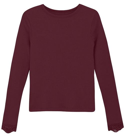 Creamie Bluse - Rib - Modal/Bomuld - Vineyard Wine