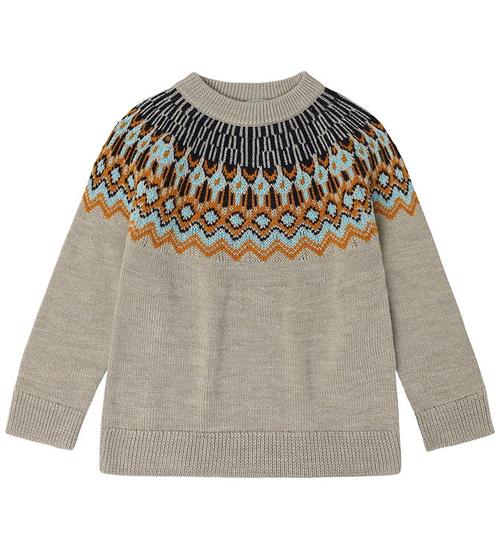 FUB Bluse - Strik - Uld - Oat Melange
