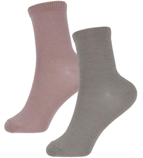 Name It Strømper - 2-pak - Uld/Bomuld - NkfWak - Antler/Sattelit